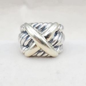 David Yurman Triple Cable Gold X Wide Ring